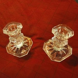 Mikasa crystal candle holders